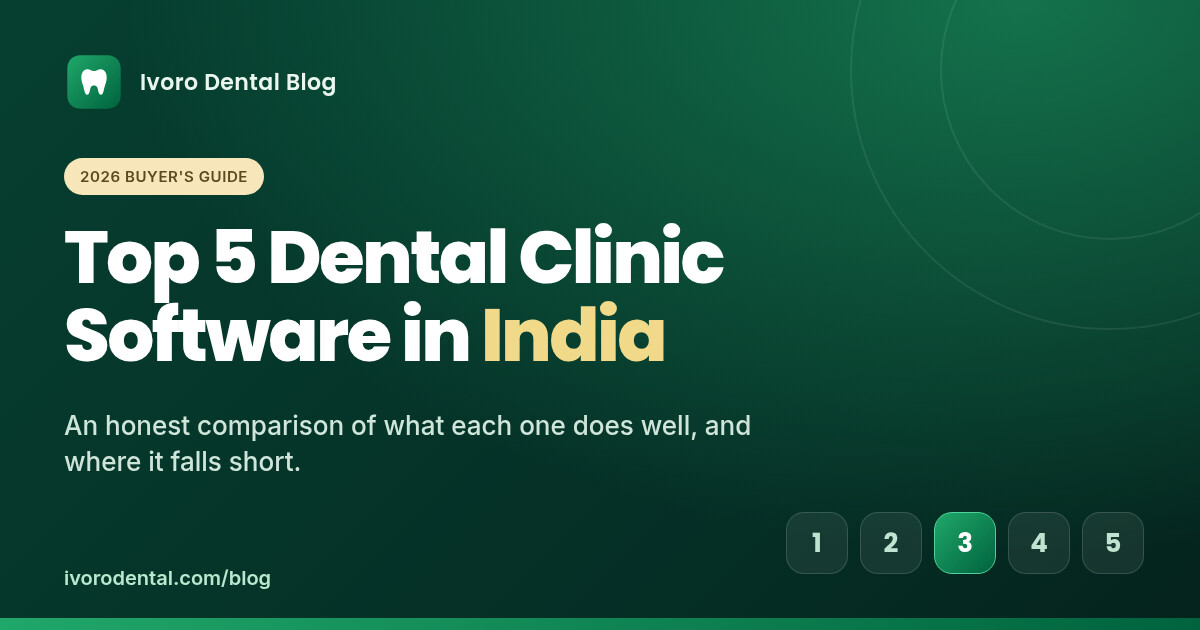 Top 5 Dental Clinic Software in India (2026): An Honest Comparison